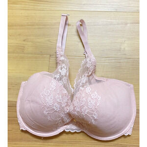 NATORI Sz 32DDD Cherry Blossom Convertible Underwire Bra Nude Lace, 2705